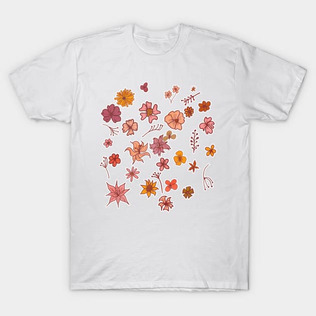 Cute Flower Pattern T-Shirt by edmproject